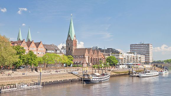 Federal State Bremen, Germany - Waterside promenade