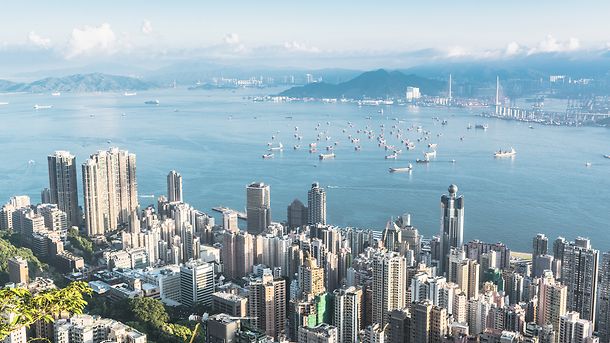Hong Kong Skyline, Victoria Harbour, Hong Kong, China, Ostasien