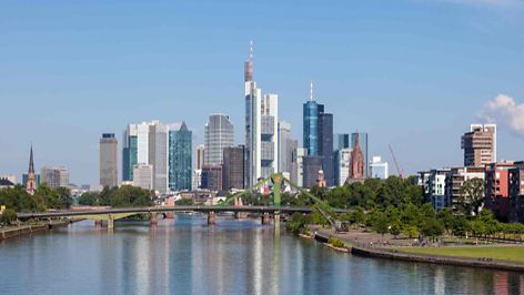 Skyline of Frankfurt Main, Hesse, Germany