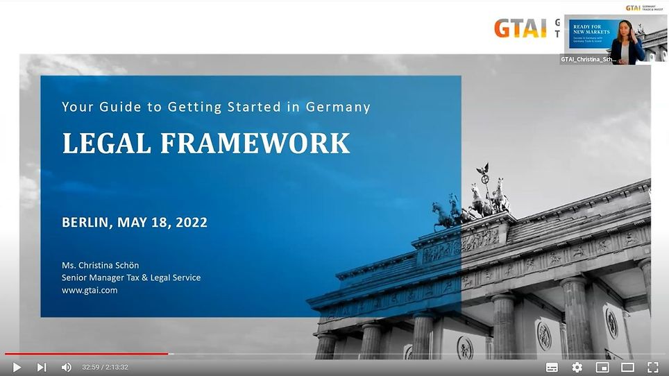 Webinar Review: Legal Framework | Your Guide to Getting Started in Germany